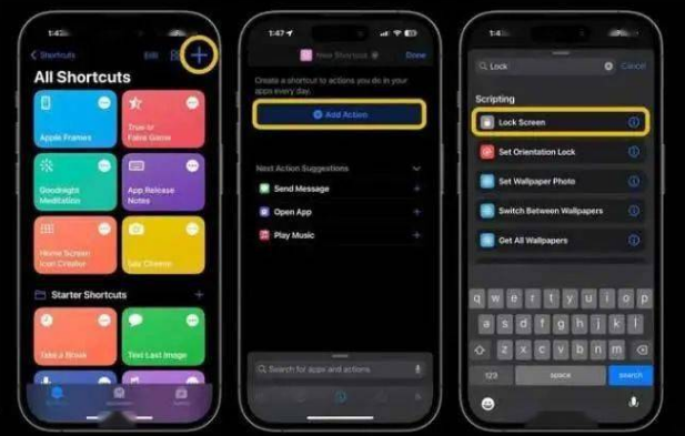 霍林郭勒苹果14锁屏维修店分享iPhone14升级iOS16.4后如何创建锁屏快捷方式 